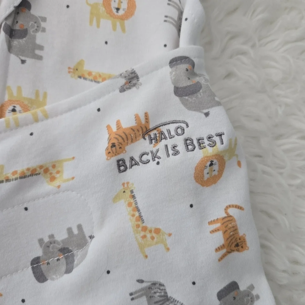 Halo 100% Cotton SleepSack swaddle Animal Print. Color: Jungle.  Size Newborn 0- - Picture 3 of 6